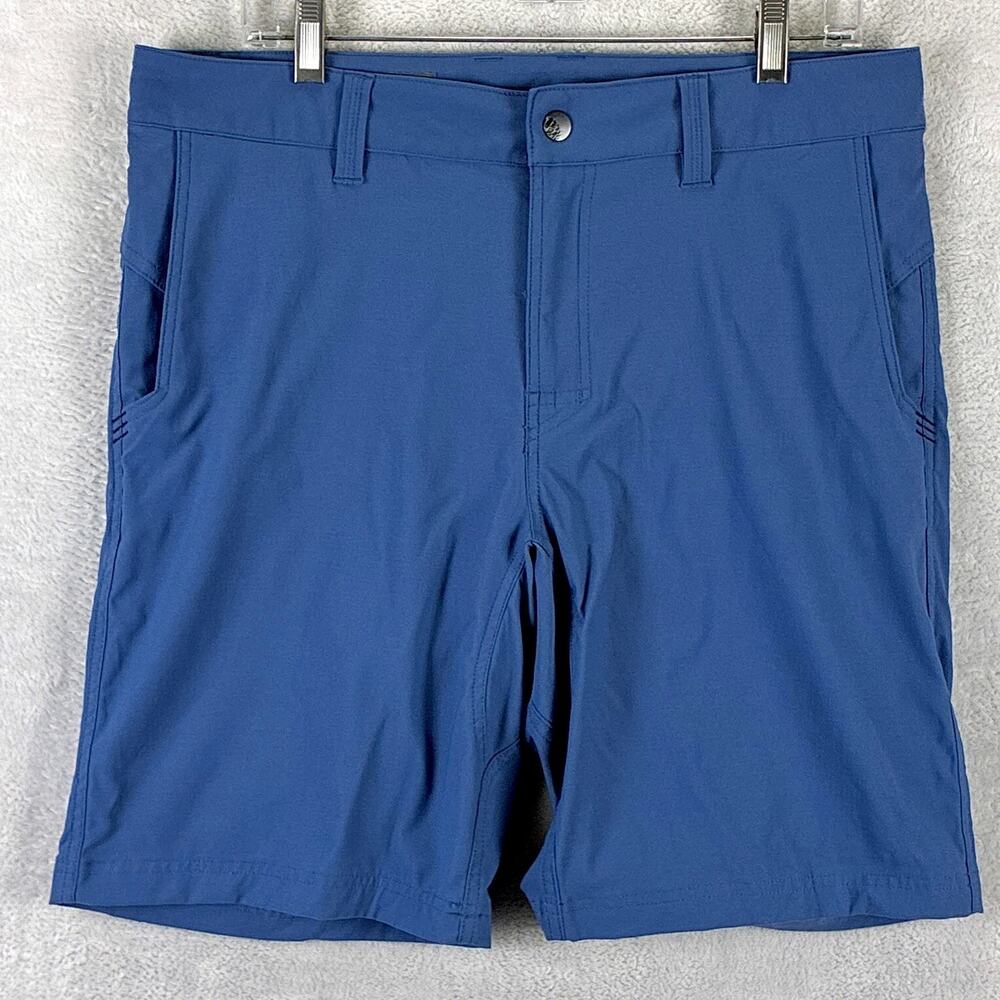 Stio Chino Shorts Mens 34 Blue Coburn Nylon Performance Stretch Preppy Outdoors